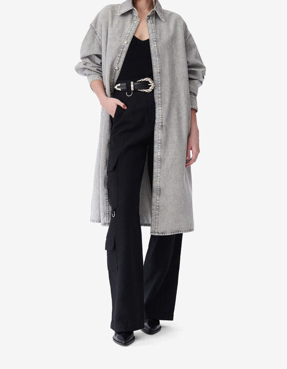 DENIM MAXI OVERSHIRT