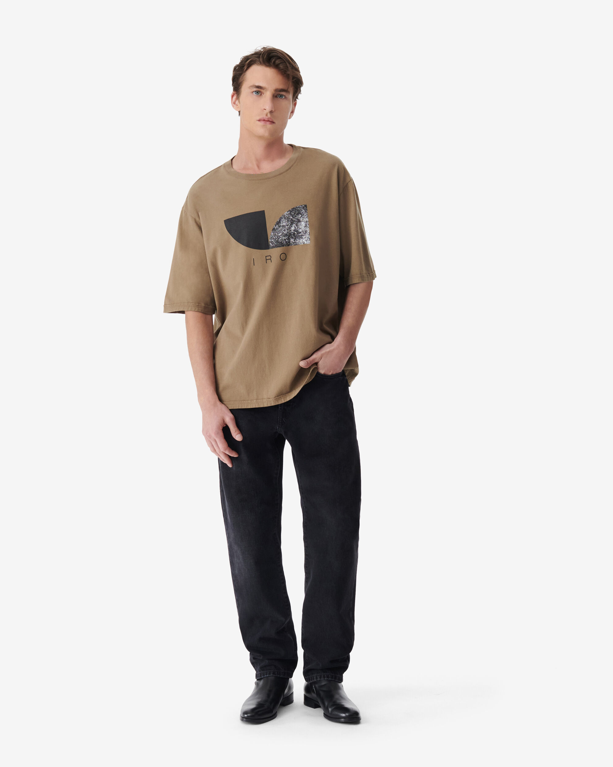 IRO FALL WINTER 24 COLLECTION OURI PRINTED CREW NECK T SHIRT