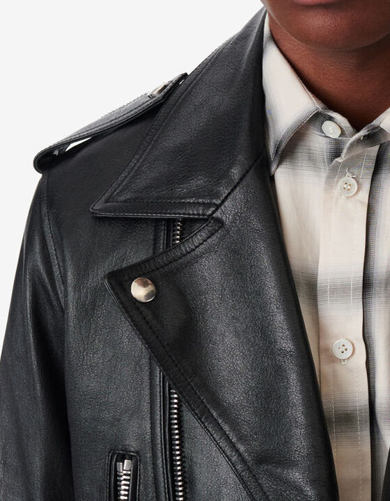 VESTE BIKER EN CUIR