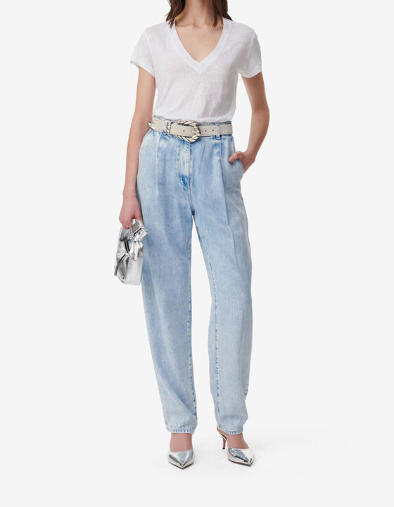 FADED CARROT CUT JEANS