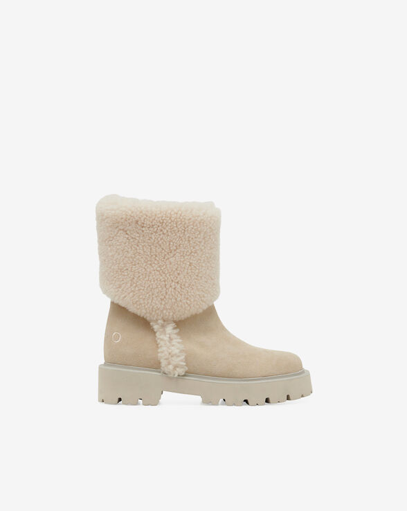BOOTS EN CUIR ET SHEARLING MOON