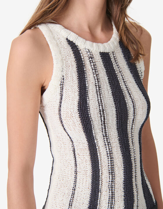 STRIPED KNIT TANK TOP