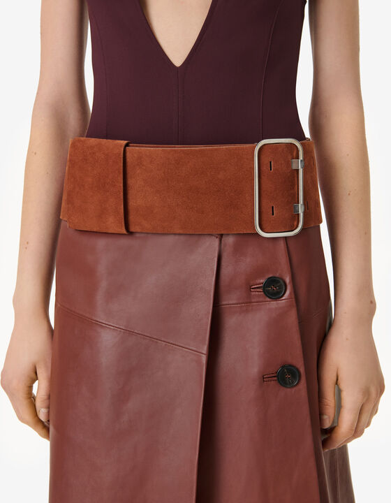 WIDE SUEDE BELT