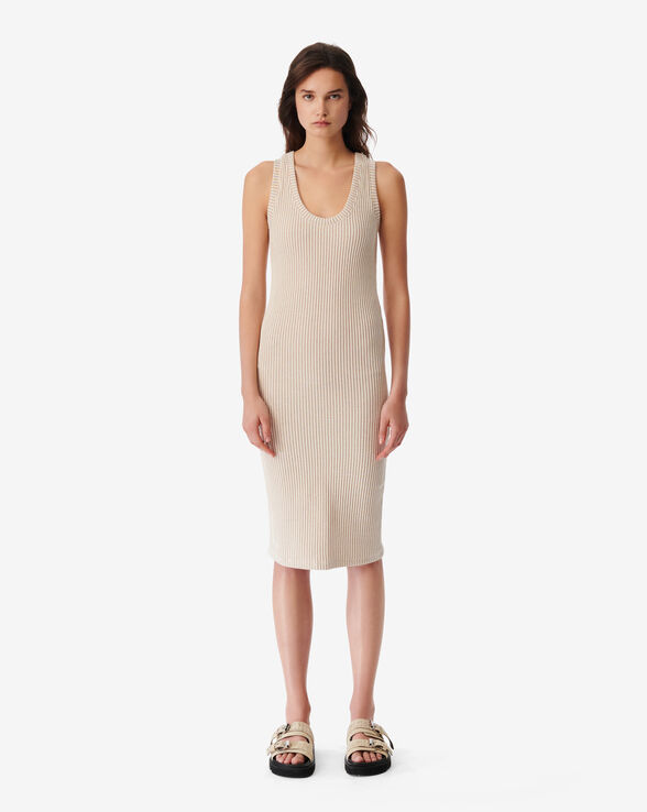 ROBE LONGUE CÔTELÉE GALATEA