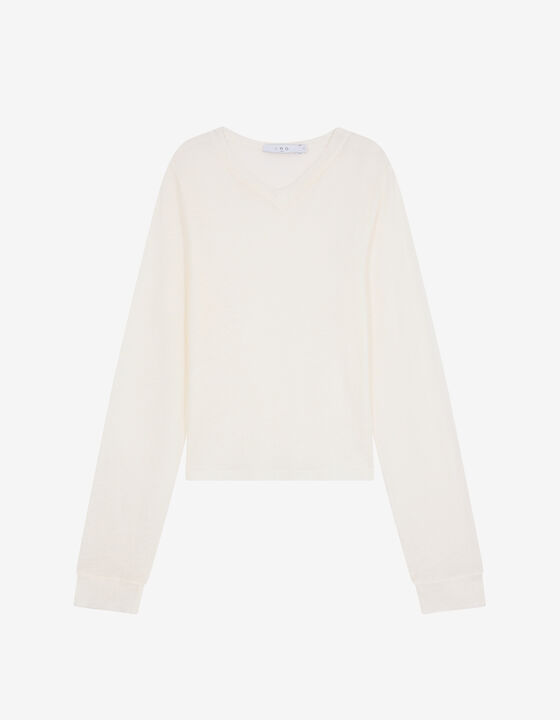 LINEN V-NECK T-SHIRT