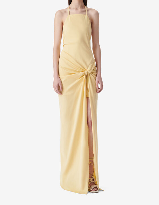 LONG STRAPLESS DRESS