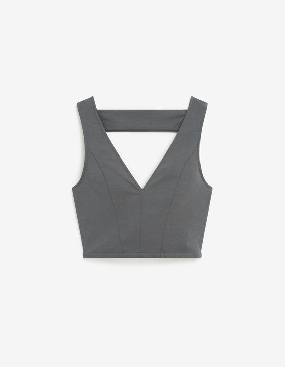 SHORT V-NECK TOP
