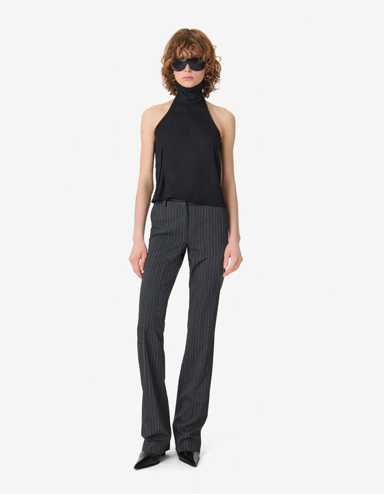 STRAIGHT-LEG STRIPED PANTS