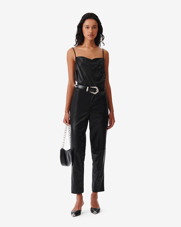 AUBRI LEATHER JUMPSUIT