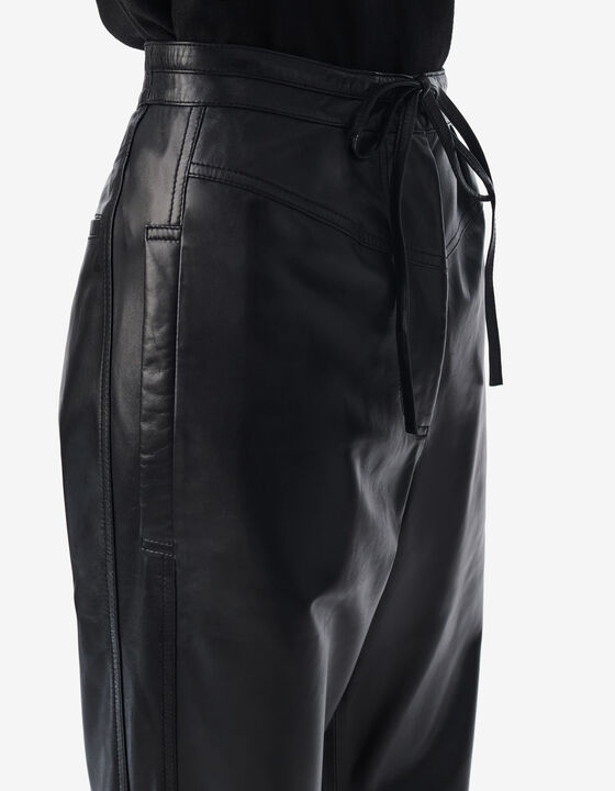 LEATHER JOGGING PANTS