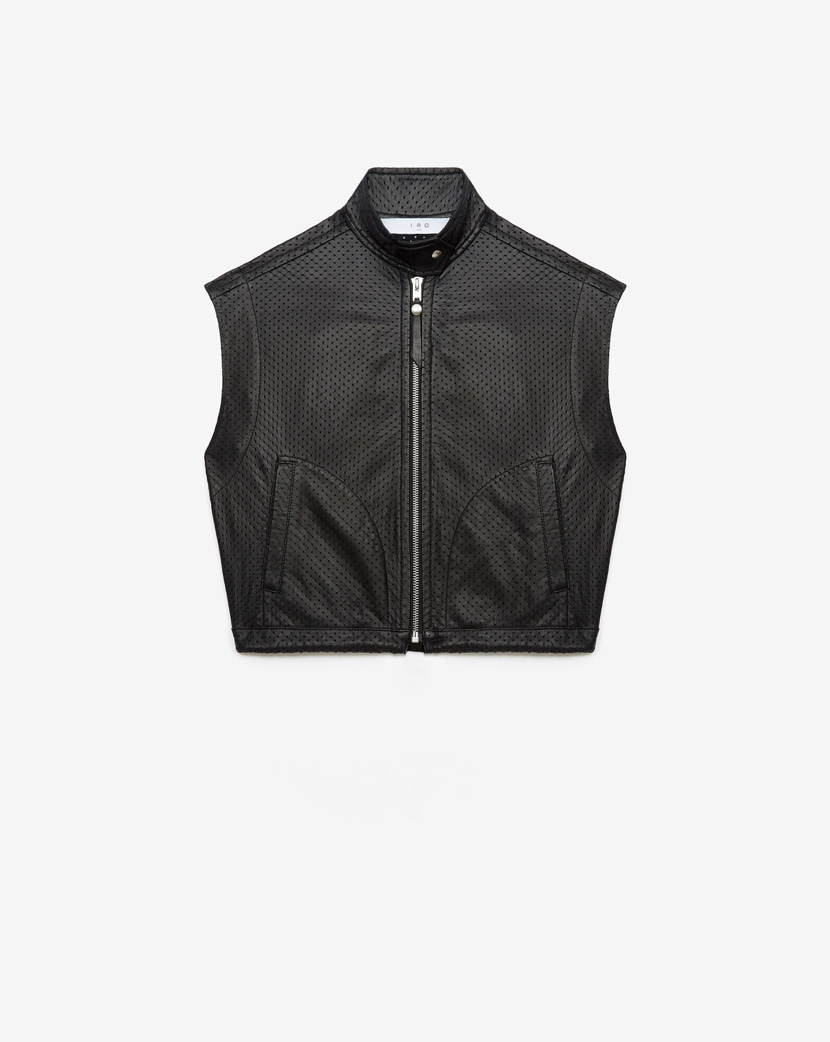 Iro Aeria Sleeveless Leather Jacket In Black
