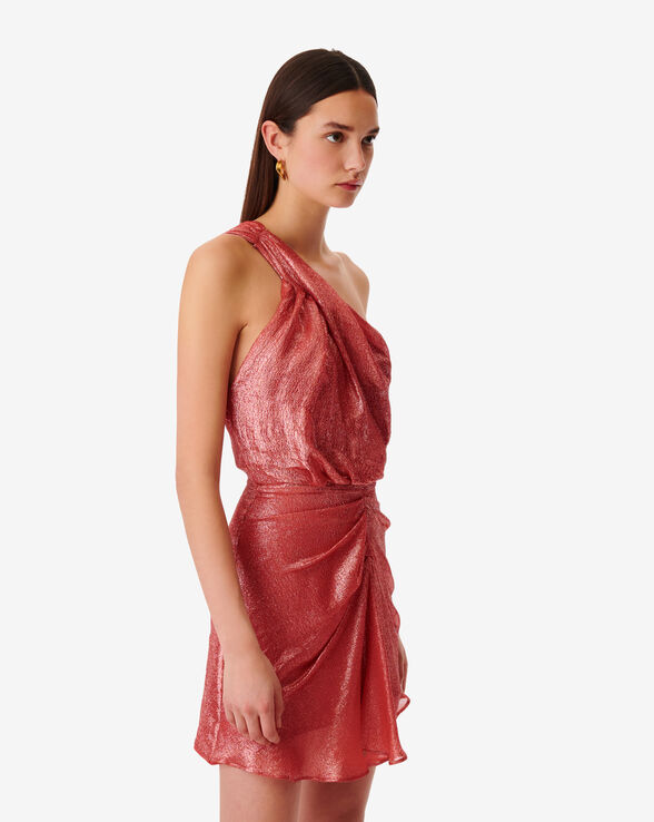 RAMINA ASYMMETRICAL LUREX DRESS