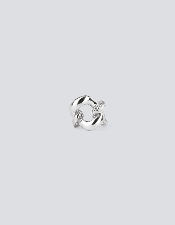 AHO SILVER-TONED EAR CUFF