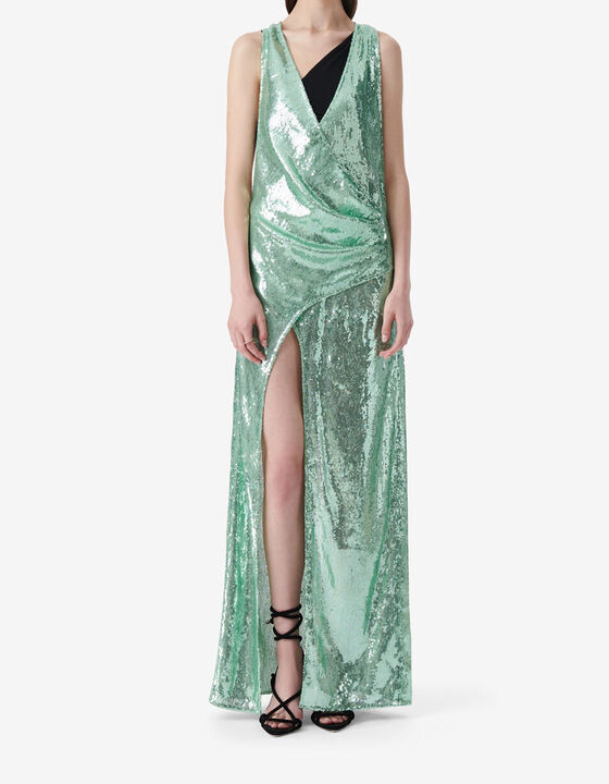 LONG SEQUINED DRESS