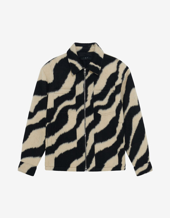 ZEBRA-PATTERNED OVERSHIRT