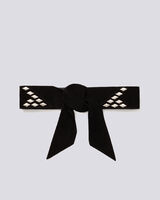 ENEKO SUEDE STUDDED TIE WAIST BELT  image number null