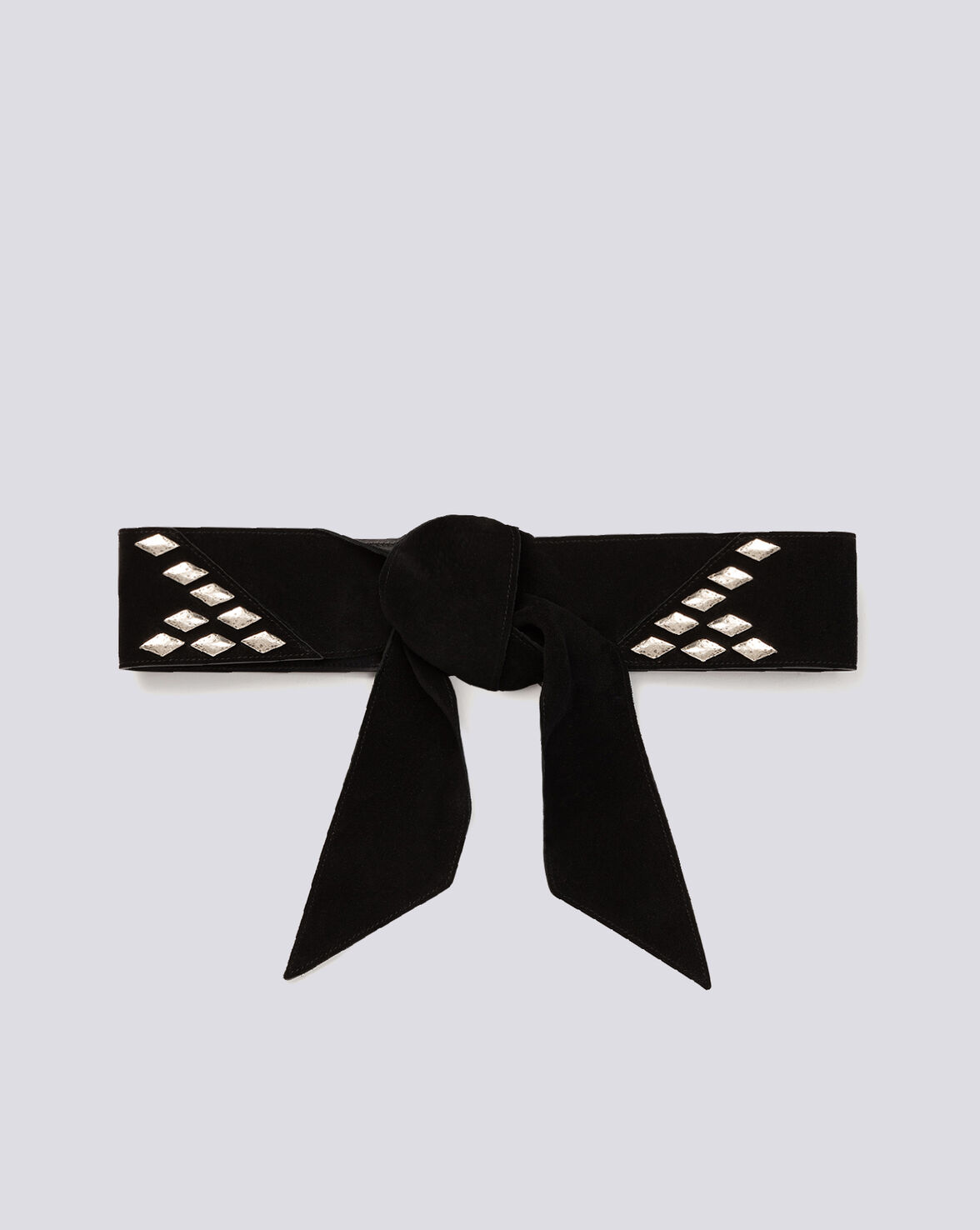 ENEKO SUEDE STUDDED TIE WAIST BELT image number null