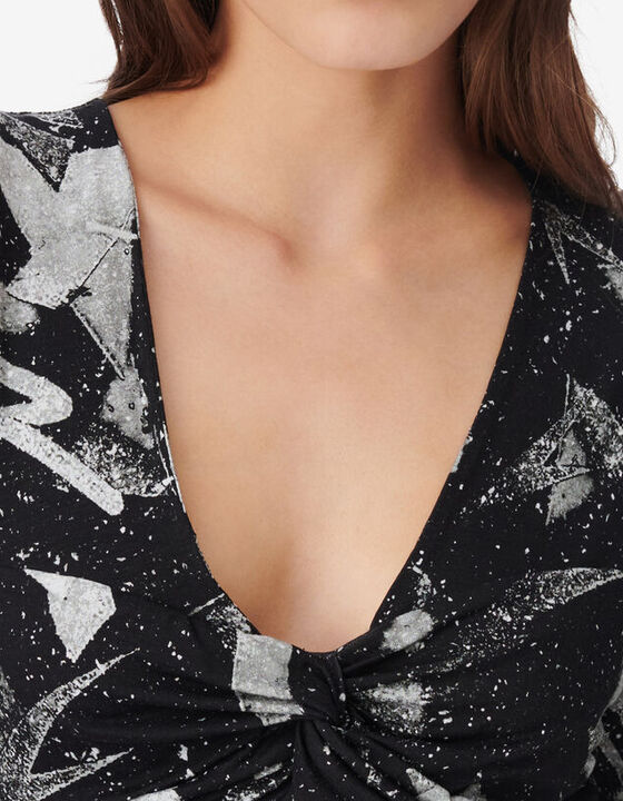 LONG SLEEVE RUFFLE DRESS