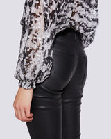 QUARTZ SKINNY SPLIT HEM LEATHER PANTS  image number null