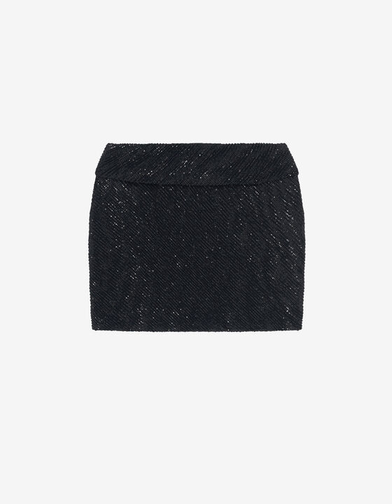 JUPE COURTE À SEQUINS