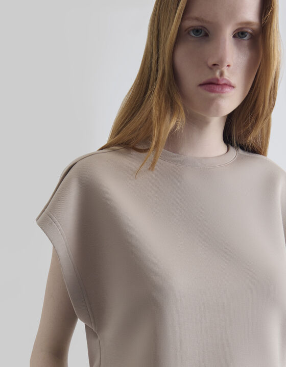 STRUCTURED-SHOULDER T-SHIRT