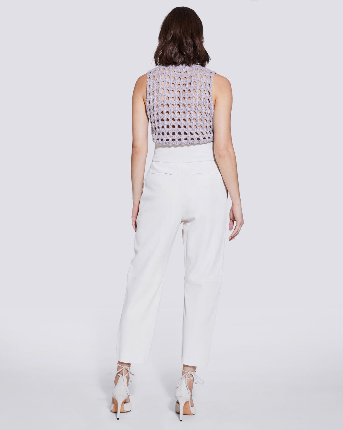 SCAPOLI HIGH WAIST SUEDE TROUSERS image number null
