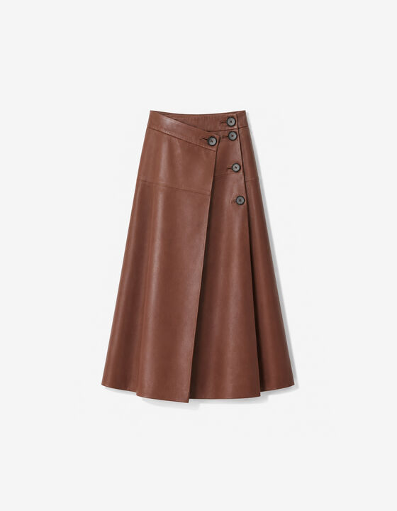 LONG LEATHER SKIRT