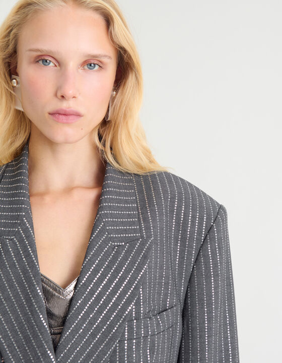 SEQUIN SUIT JACKET
