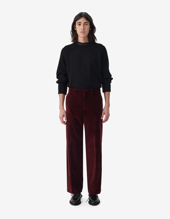 VELVET-EFFECT PANTS