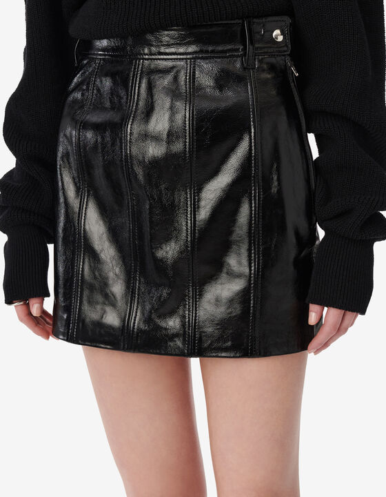 SHORT LEATHER SKIRT