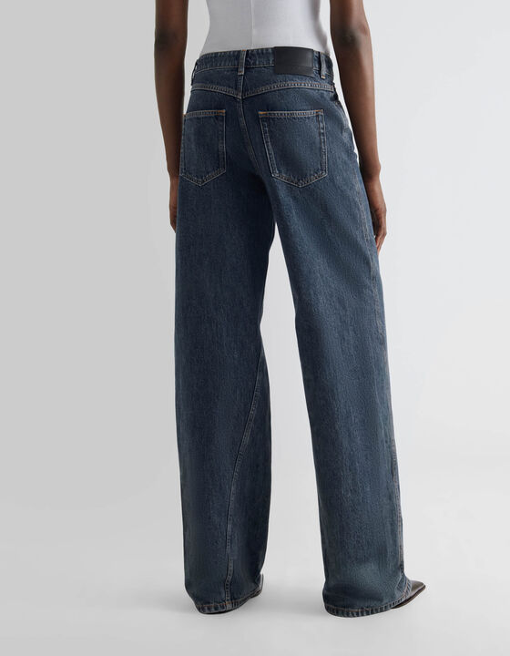 JEAN LARGE &Agrave; COUTURES TORSAD&Eacute;ES