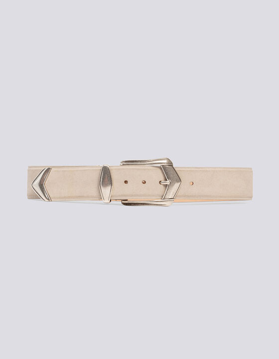 THURA WIDE SUEDE WESTERN BUCKLE BELT