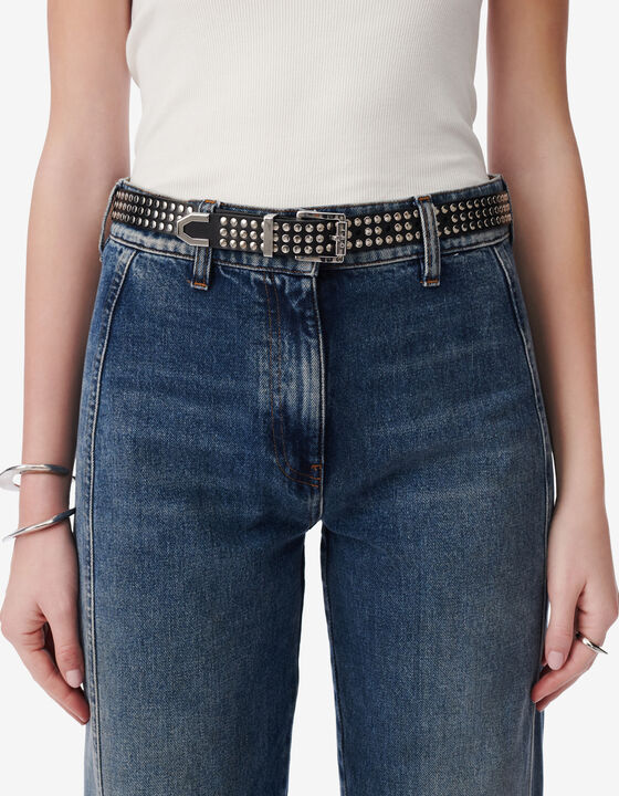 FULL STUD LEATHER BELT