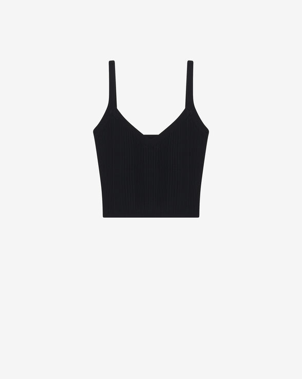 POSALA V NECK RIBBED TANK TOP
