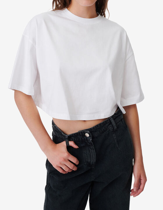 T-SHIRT RACCOURCI À LOGO