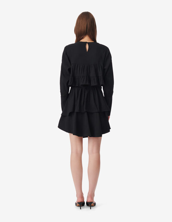 ROBE COURTE &Agrave; VOLANTS