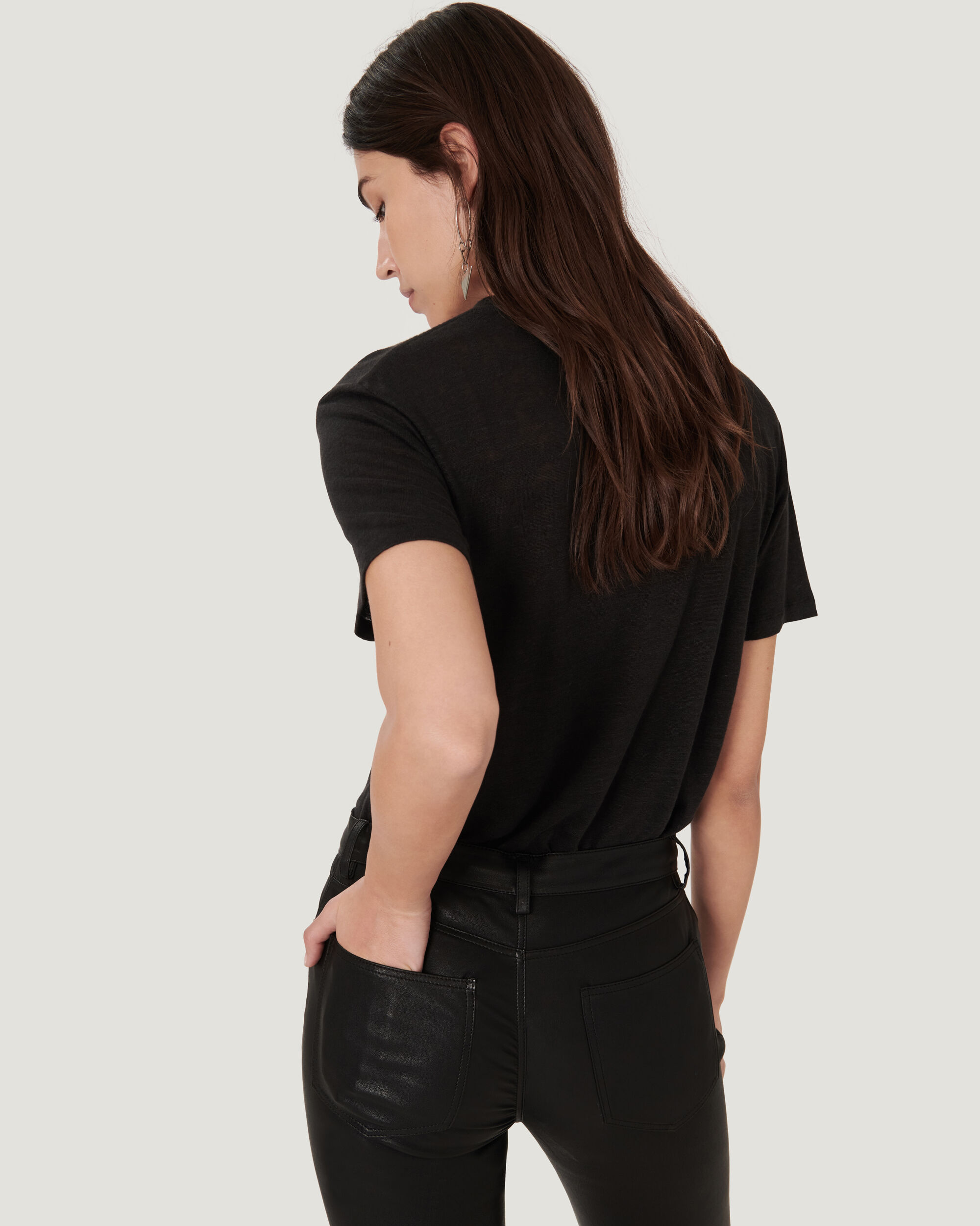 black linen tee shirt