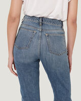 GANEMEI FADED HIGH WAIST JEANS image number null