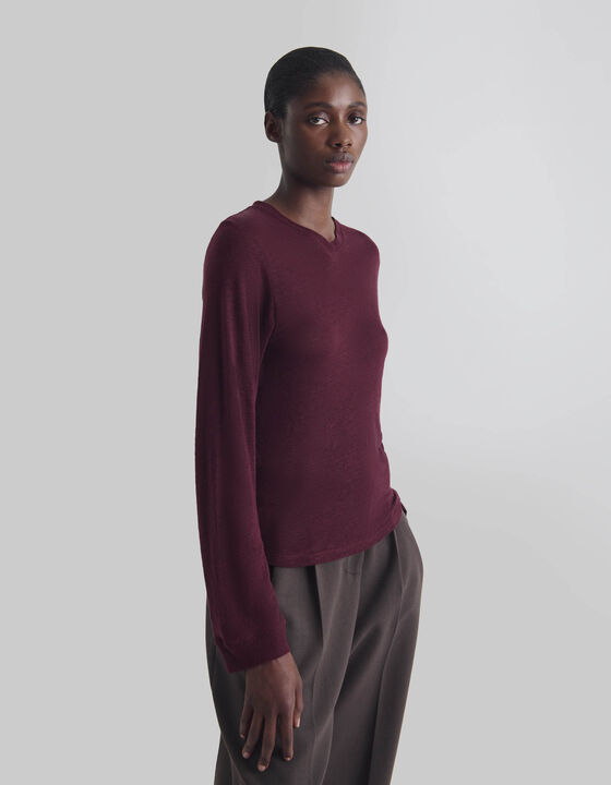 LONG-SLEEVED LINEN T-SHIRT