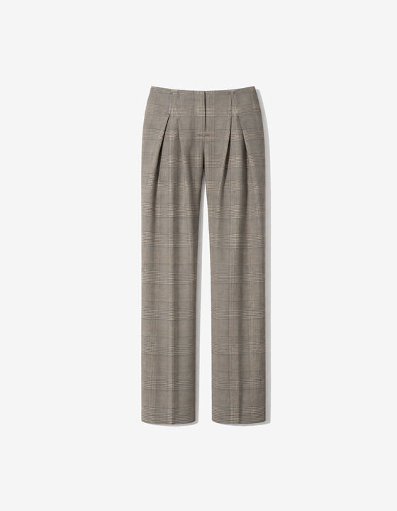 PLEATED SUIT PANTS