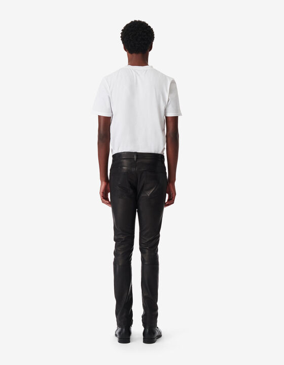 SLIM-FIT LEATHER PANTS