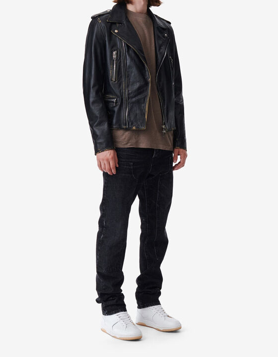 LEATHER BIKER JACKET