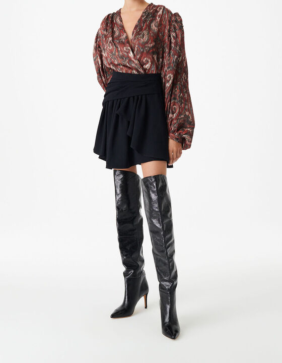 FLARED SKIRT WITH RUFFLES