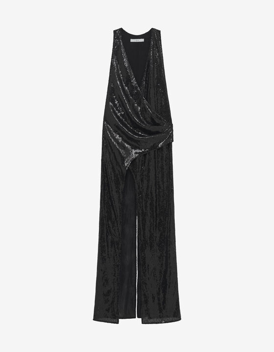 ROBE LONGUE À SEQUINS