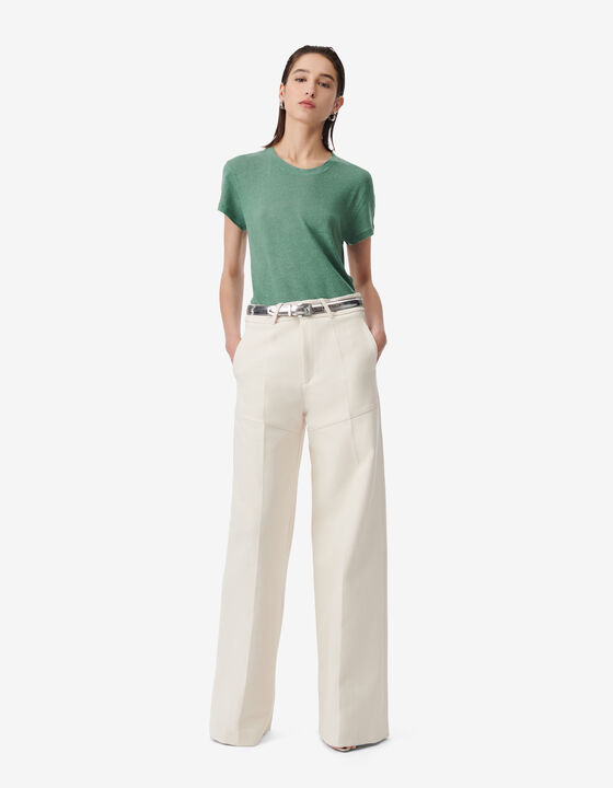 ROUND-NECK LINEN T-SHIRT