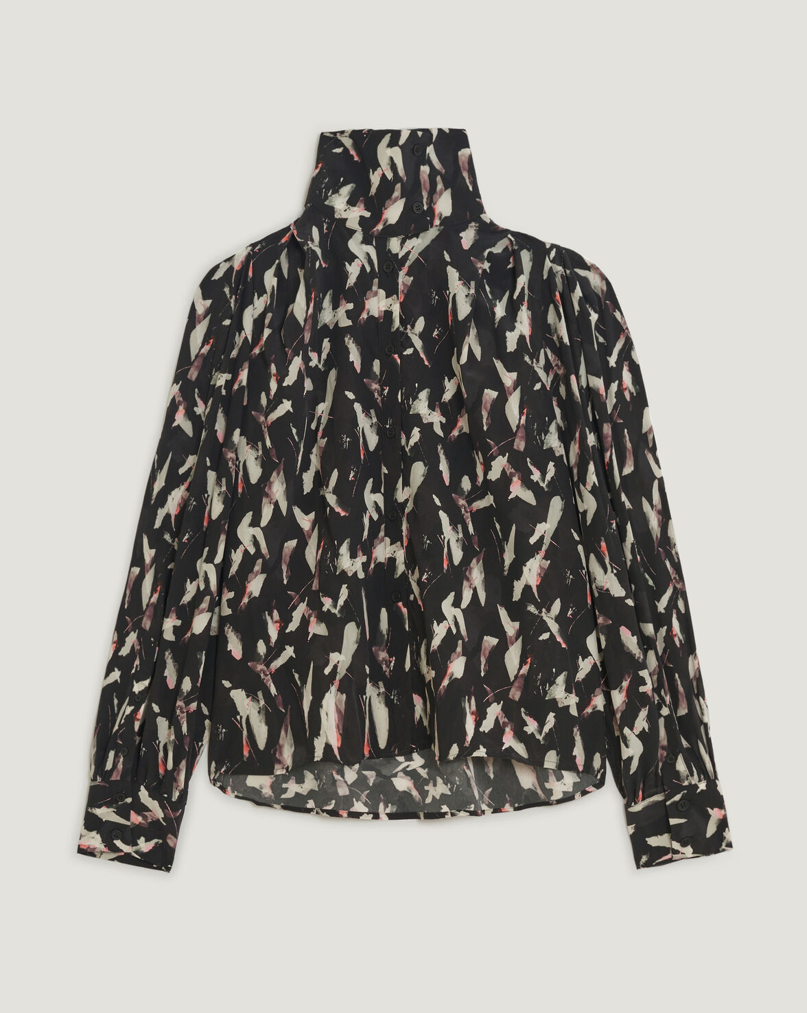 AVILA PRINTED MOCK NECK BLOUSE TOP image number null