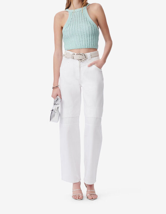 SLEEVELESS SLIM-FIT SWEATER