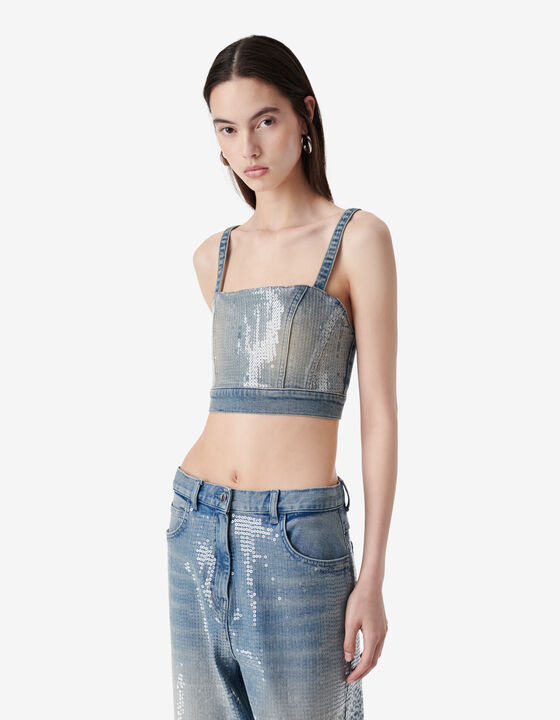 TOP COURT &Agrave; SEQUINS