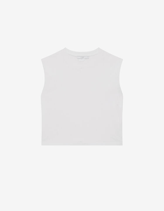 CANOTTA CON SCOLLO ROTONDO E LOGO JULI