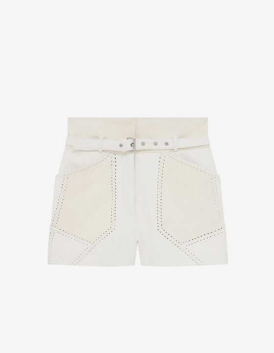 SHORT EN CUIR CEINTURÉ